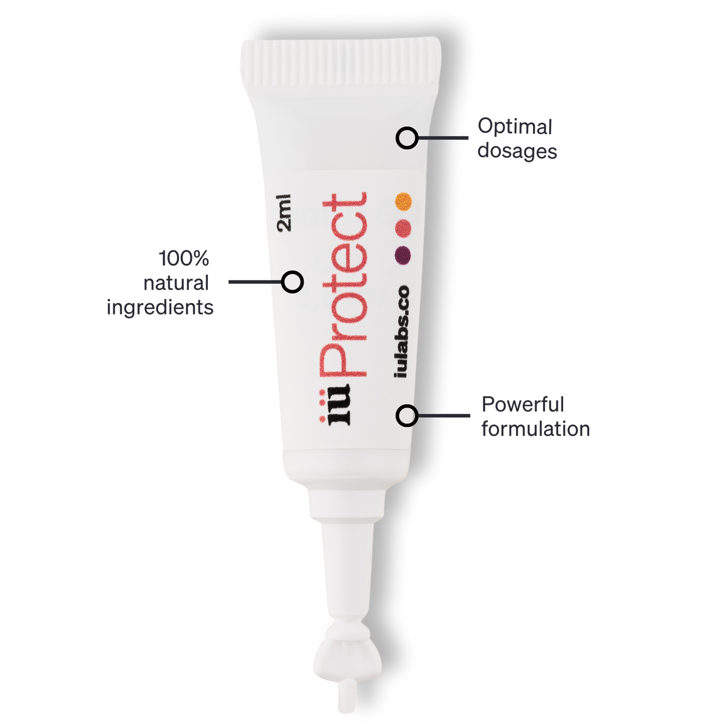 Solute tube inside supplement iüProtect from iüLabs, immune health support supplement, 100% natural ingredients, powerful formulations, optimal dosages, iuLabs, iuProtect