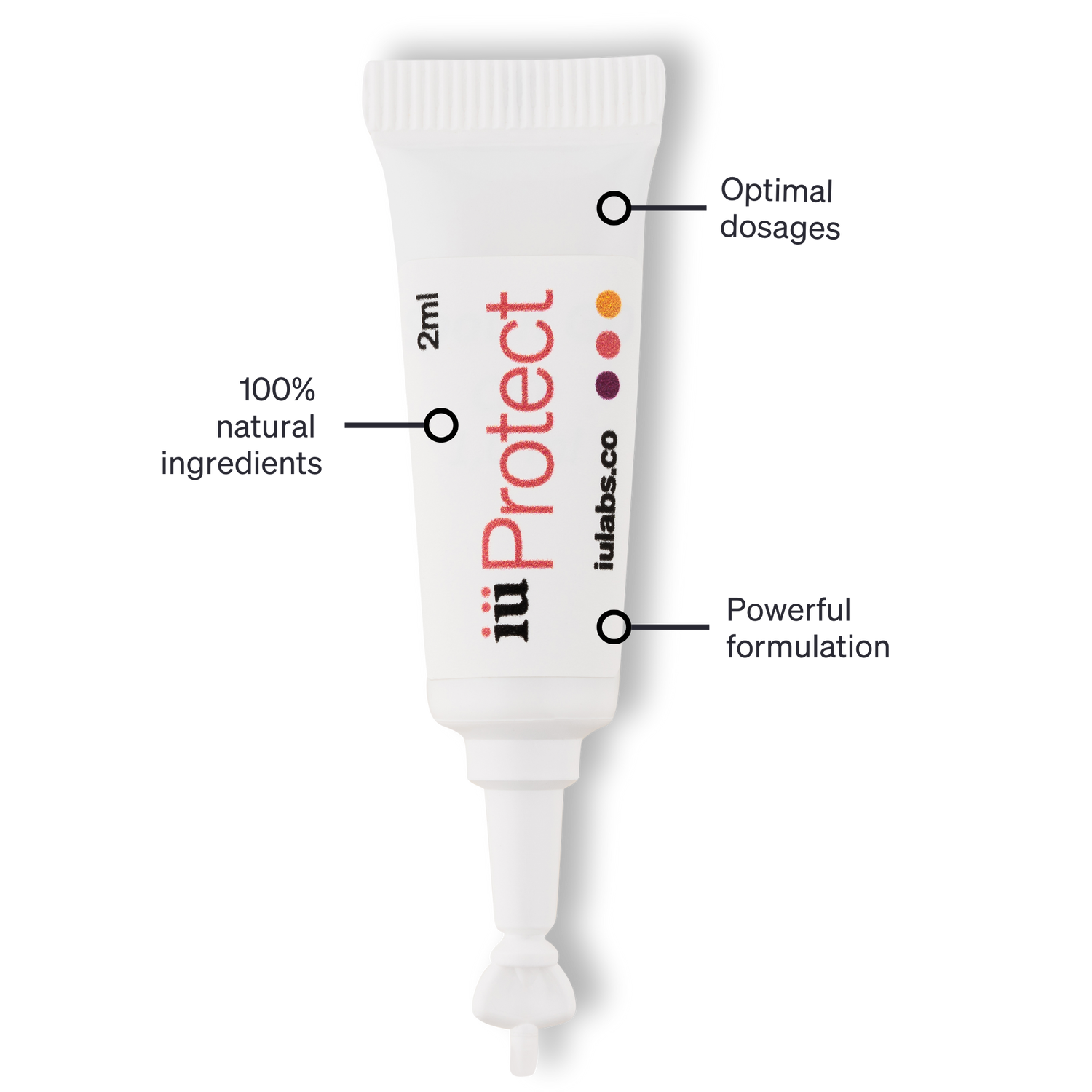Solute tube inside supplement iüProtect from iüLabs, immune health support supplement, 100% natural ingredients, powerful formulations, optimal dosages, iuLabs, iuProtect