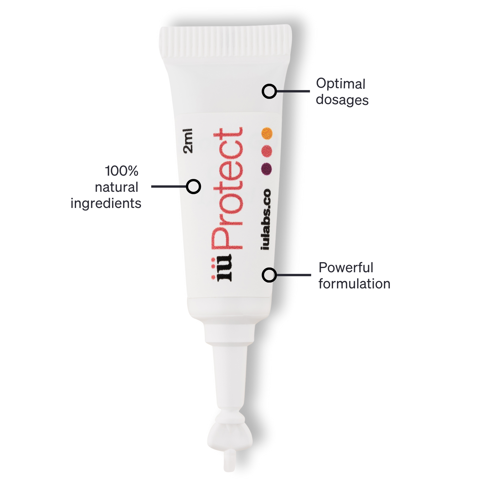 Solute tube inside supplement iüProtect from iüLabs, immune health support supplement, 100% natural ingredients, powerful formulations, optimal dosages, iuLabs, iuProtect