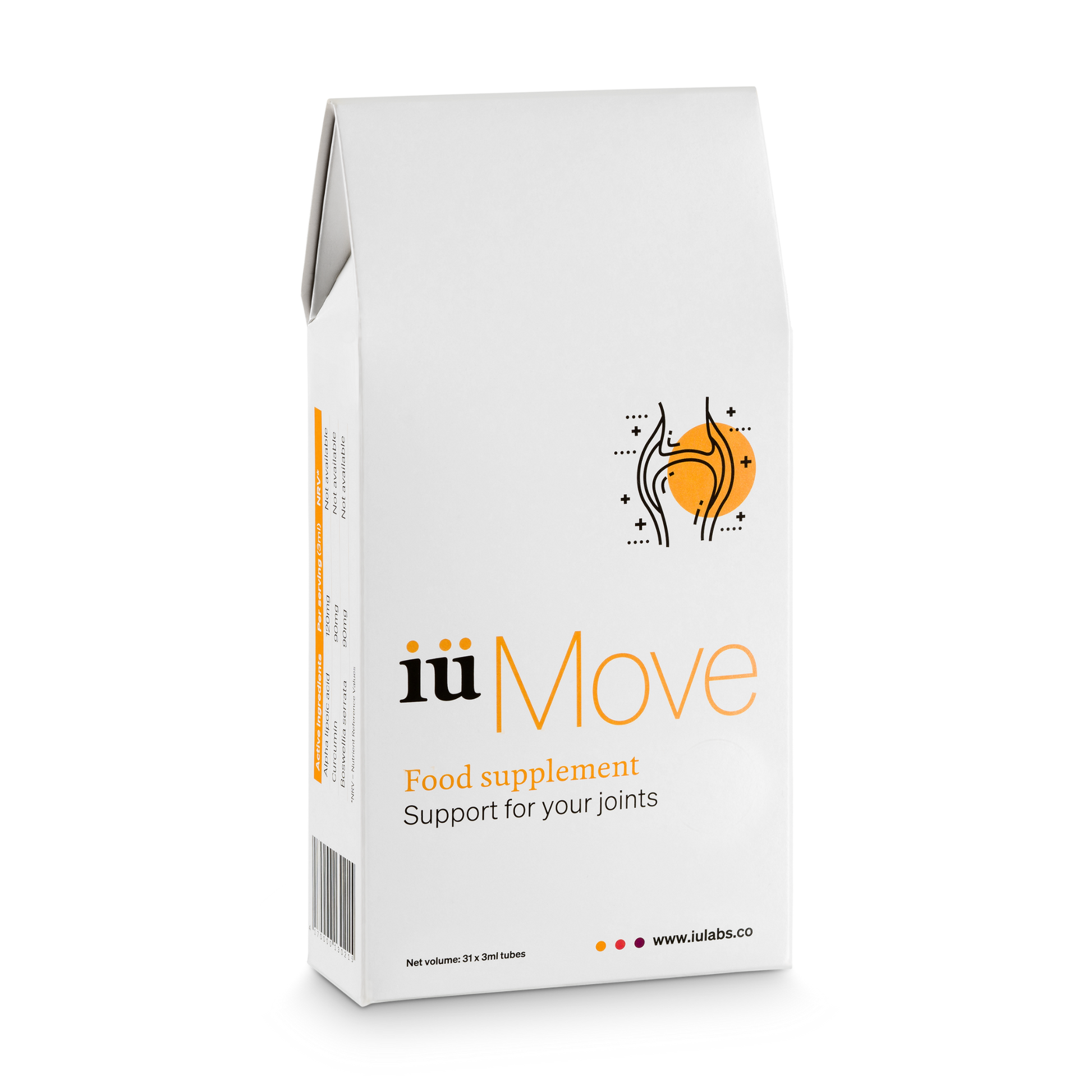 One month pack of iüMove from iüLabs, joint health support supplement, iuMove, iuLabs