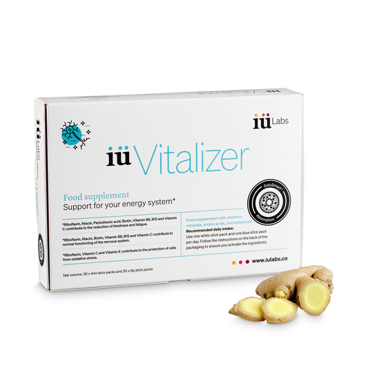 One month pack of iüVitalizer from iüLabs, energy boost supplement, with ginger root, iuLabs, iuVitalizer, 30 daily doses